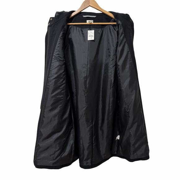 J Crew Womens Toggle Wool Blend Long Coat Size 14 Black Heavyweight Winter Coat - Picture 10 of 14